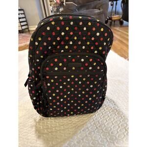 Vera Bradley Classic Quilted Polka Dot Quilted Backpack Makeup & Travel Case
